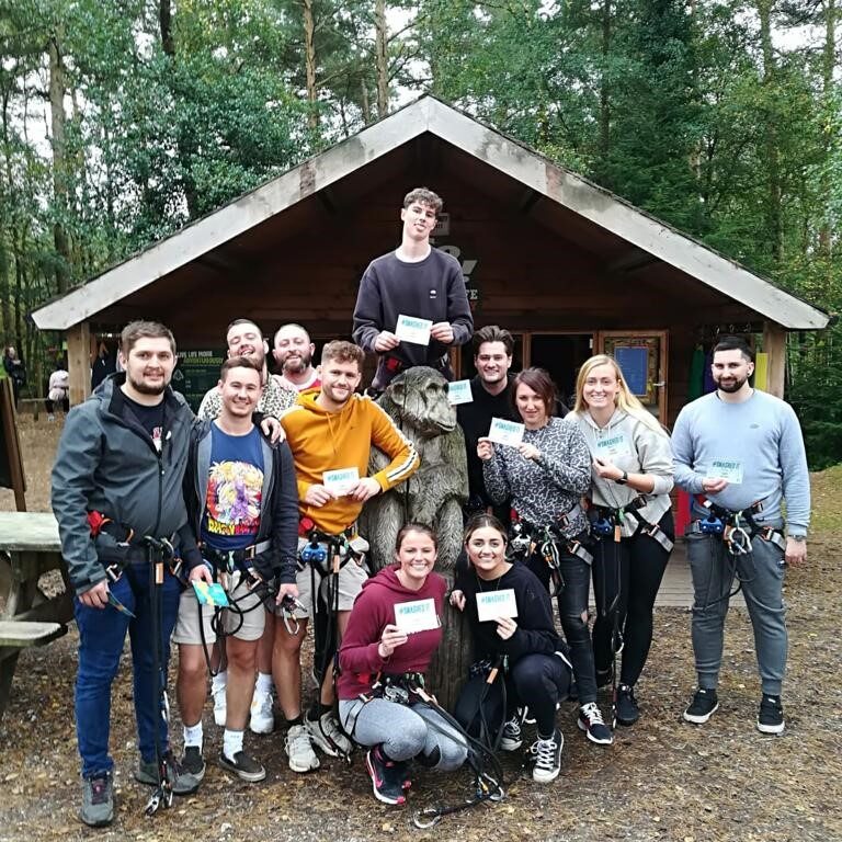 Team photo from a social activity