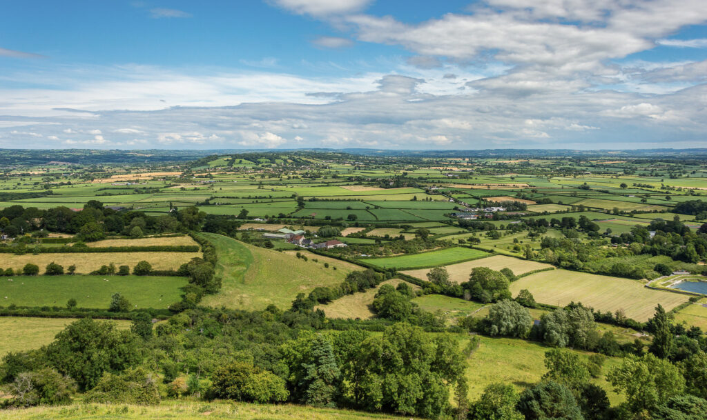 A view of the Somerset Levels